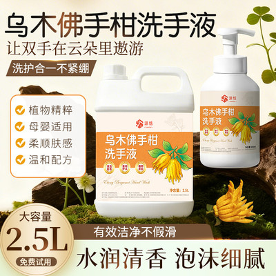 泡沫乌木佛手柑洗手液大桶装手部清洁按压大容量清香家用清洁保湿