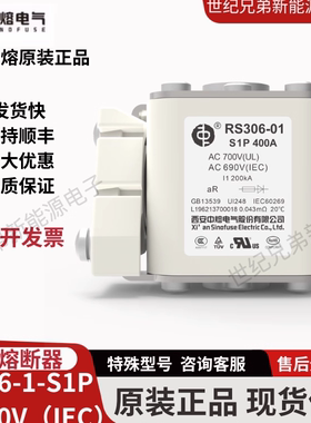 中熔 RS306-01-S1P 200A/250A/350A/400A/500A 690V/700V熔断器