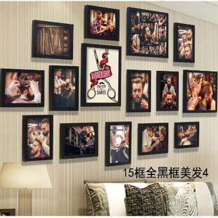贴画美容美发挂画发型图片拉画 饰海报理发店新款 2019造型图店铺装