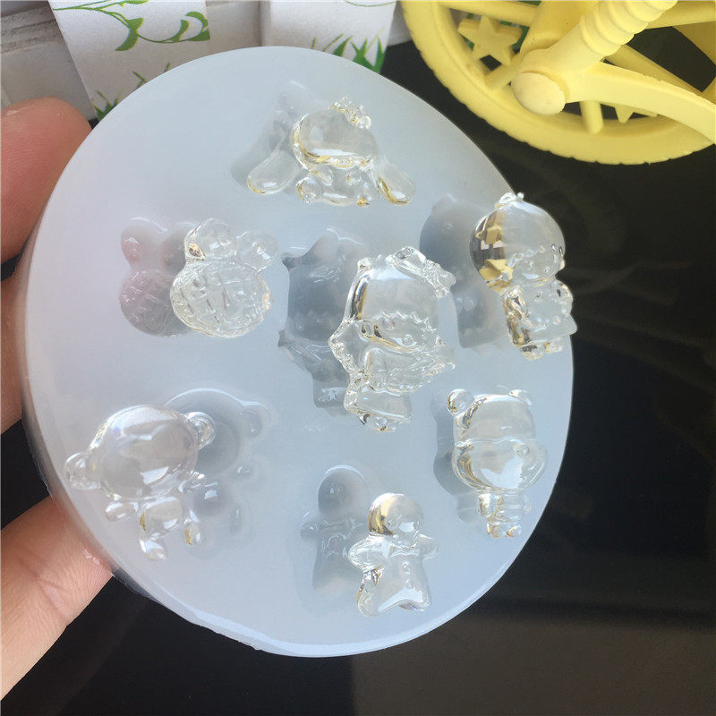 火漆印章模具硅胶三丽鸥系列小熊暴力熊滴胶专用磨具自制蜡粒便宜图片