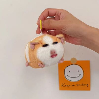 仙女下凡猪妞挂件毛绒玩具搞怪荷兰猪玩偶可发声表情包娃生日礼物