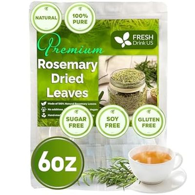 FreshDrinkUS， Premium 6oz Rosemary Leaves， 100% Natural &