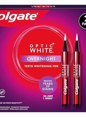 Colgate Optic White Overnight Teeth Whitening Pen， Enamel