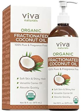 Viva Naturals Organic Fractionated Coconut Oil 16oz- Mois