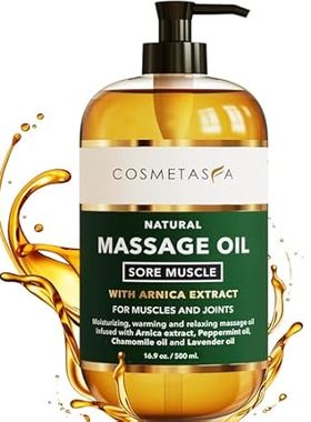 Cosmetasa Sore Muscle Massage Oil - 16.9 oz Soothes Muscl