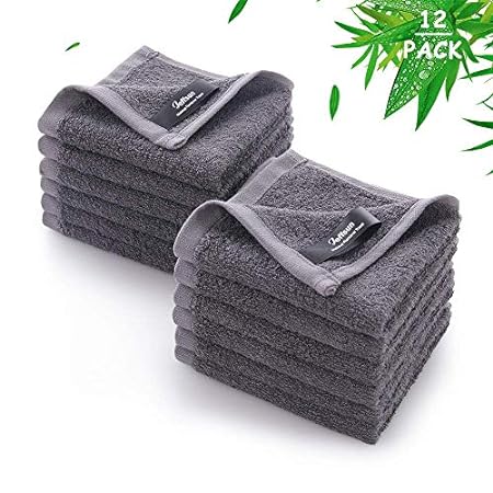 JEFFSUN Bamboo Wash Cloths， Super Soft Makeup Remover Fac