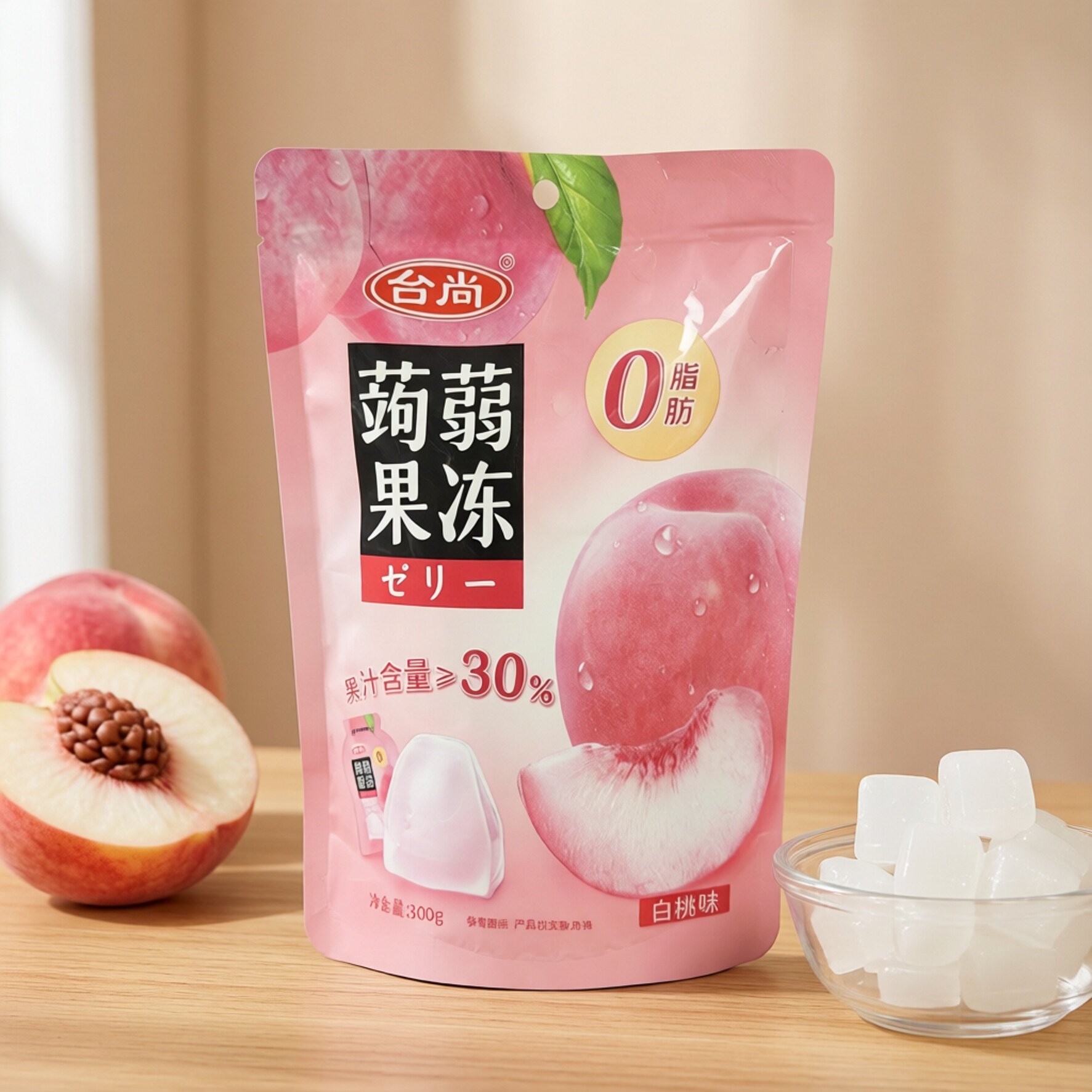 临期特价 白桃味蒟蒻果冻【限用日期2026.6.14】