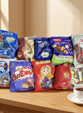 临期特价 俄罗斯进口 奶油味威化饼干 牛轧糖系列糕点【26.7.11】
