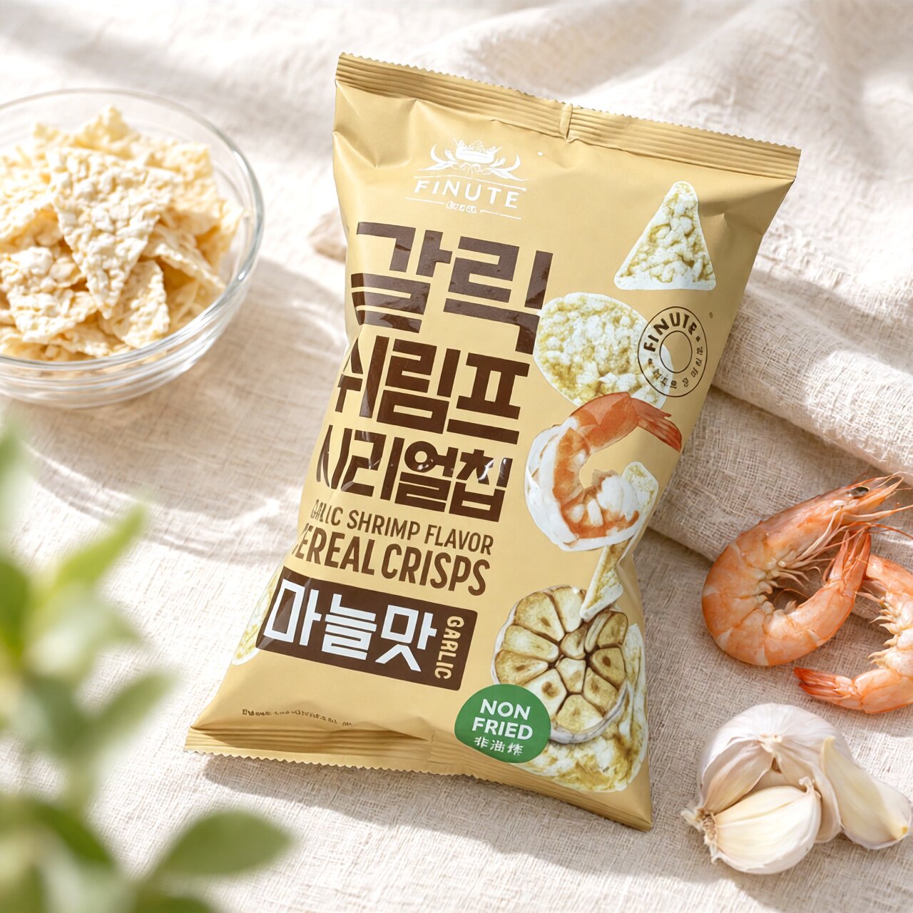 临期特价 韩国进口大蒜虾味谷物脆片蒜香+海虾的香味【2026.9.4】