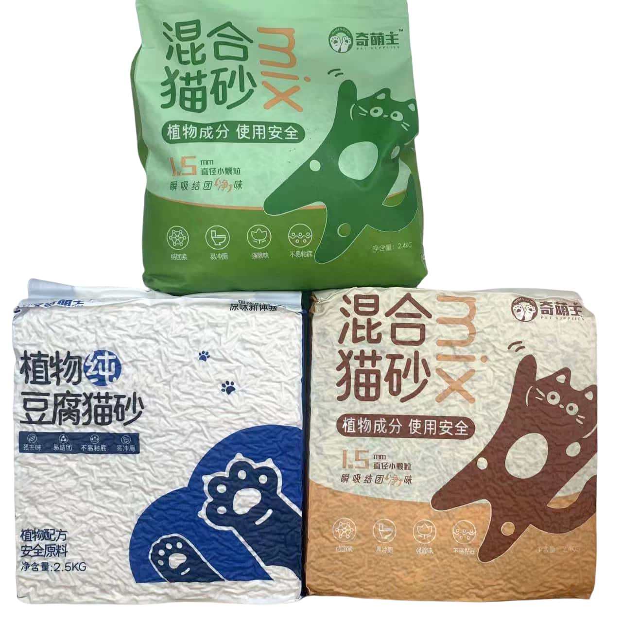 奇萌主混合猫砂2.4kg系列