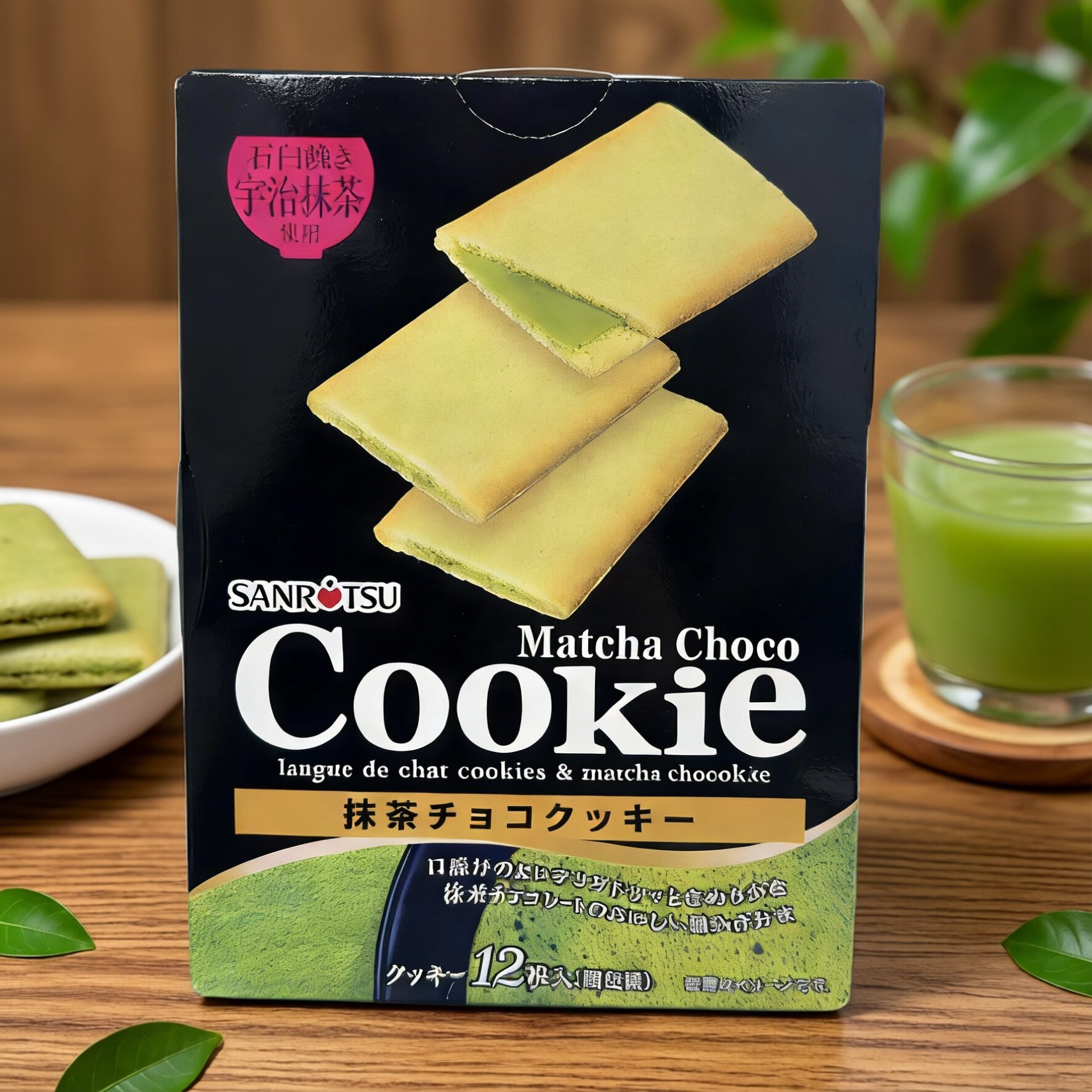 【限用日期2026.6.10】日本进口 三立 抹茶味夹心饼干