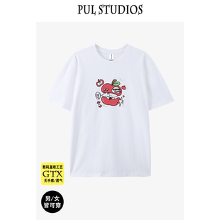 男女潮 体恤半袖 摆你衣道纯棉印花可爱卡通韩系宽松短袖 T恤打底衫