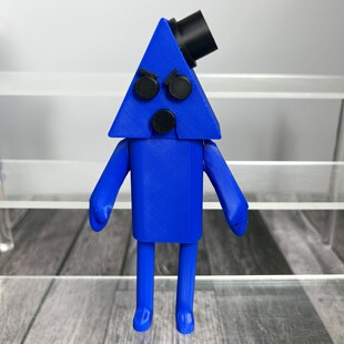 哈西旅馆三角头小蓝模型苏西学校3d打印手可转动蓝公鸡模型玩具