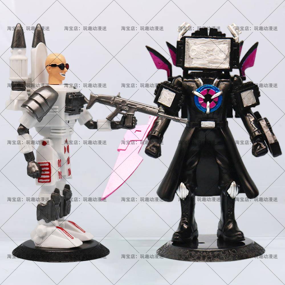 大号泰坦电视人vs人形机甲博士马桶人手办模型监控人音响人摆件