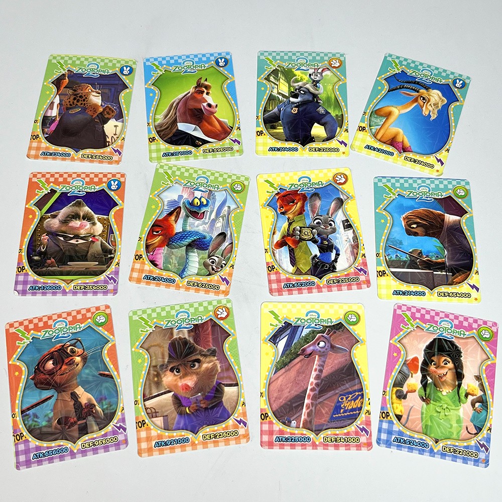 疯狂动物城第二季全角色战力卡片Zootopia2儿童桌游卡牌玩具收藏
