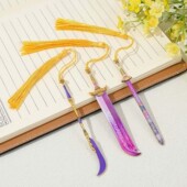 Hunter 跨境新品 Demon 金属书签猎魔女团鲁米武器符文剑流苏书签