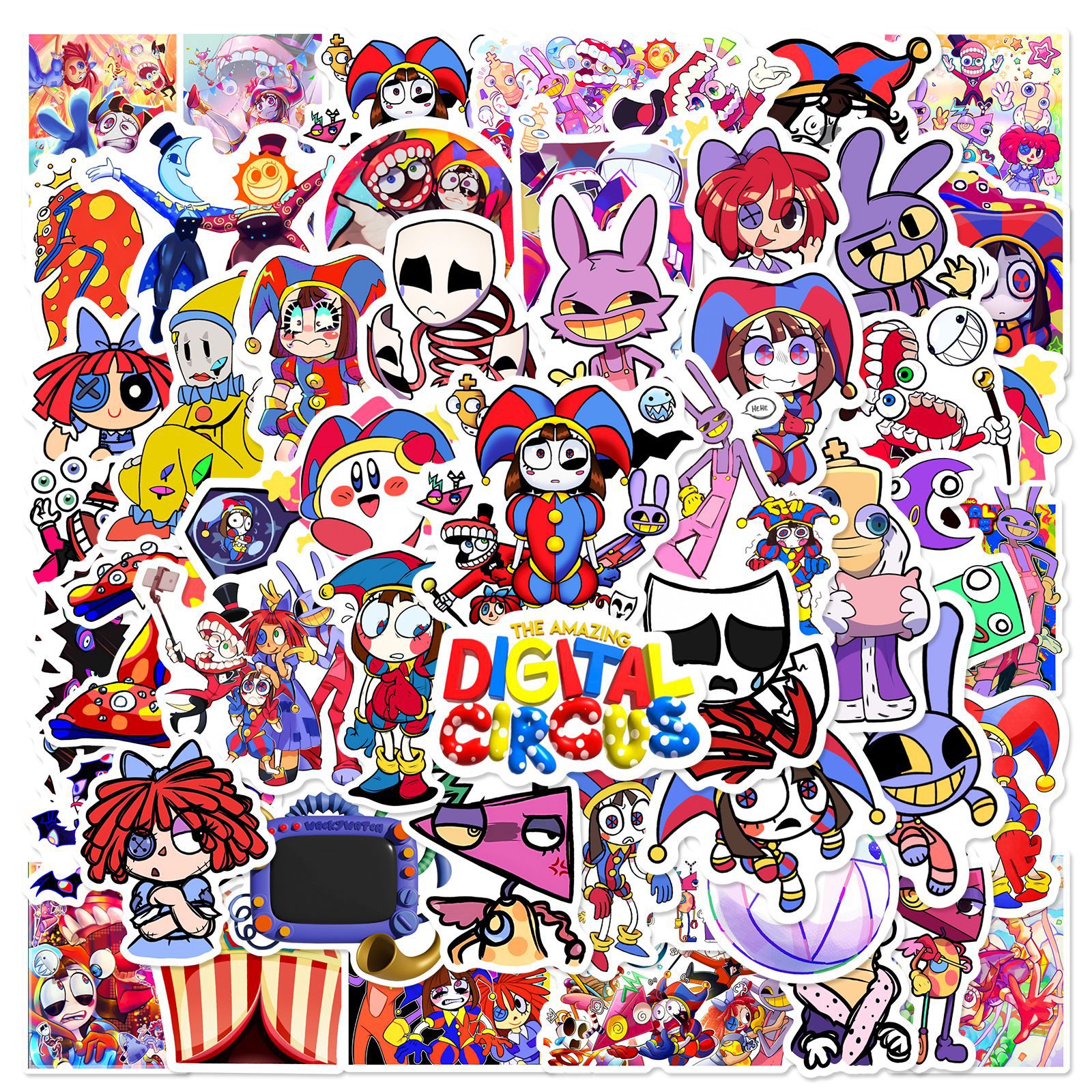 60张神奇数字马戏团涂鸦贴纸