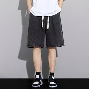 D3983 水洗牛仔短裤男夏季新款宽松直筒裤五分裤百搭休闲裤P35图片