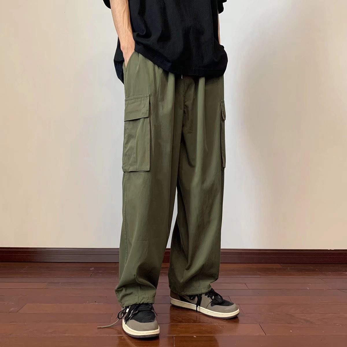 N192复古多口袋工装裤男士2025春秋薄款潮牌直筒休闲长裤P42,男装工装外套,星座1615-1