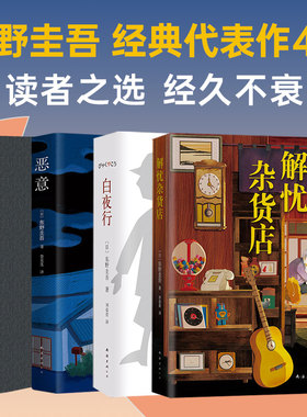 东野圭吾经典代表作4册 四大杰作 解忧杂货店+恶意+白夜行+嫌疑人X的献身 你杀了谁 2024年新书 日本侦探悬疑推理小说
