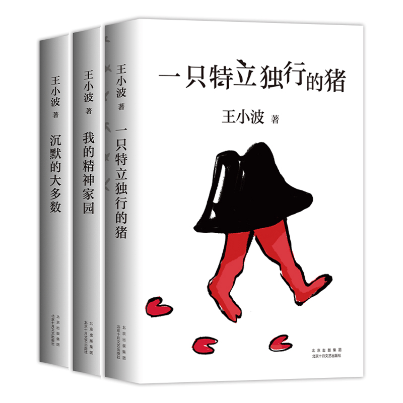 王小波经典杂文3册 一只特立独行的猪 我的精神家园 沉默的大多数