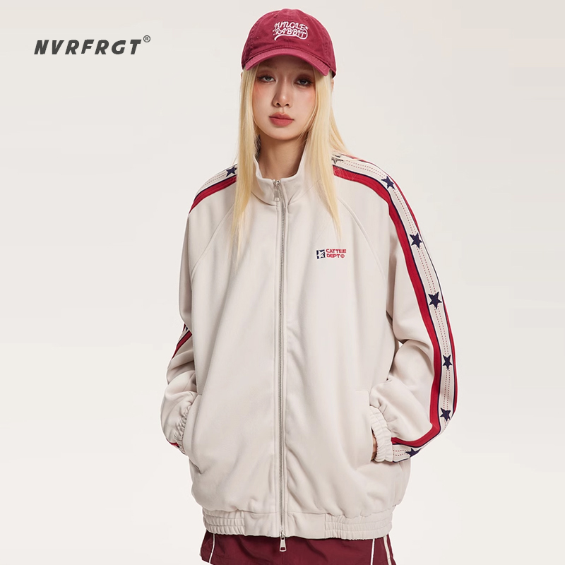 caseyboy美式复古拼接vintage潮牌工装夹克外套秋冬宽松情侣上衣