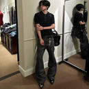 EchoForge13盎司原牛原创通勤百搭长裤立体裁剪挺阔微喇休闲神裤