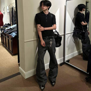 EchoForge13盎司原牛原创通勤百搭长裤 立体裁剪挺阔微喇休闲神裤