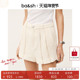 bash夏季 1E25PEEW 子小香风简约休闲短裤 法式 缝线花呢裤