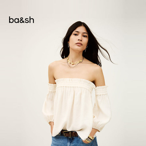 bash2025夏季新一字肩泡泡袖抹胸1H25DALI