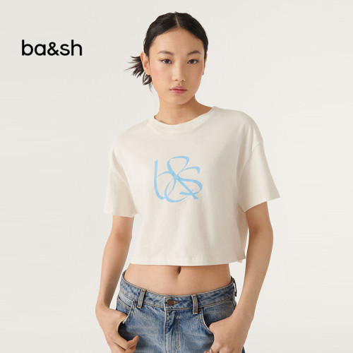 ba&sh法式女士logo印花简约T恤