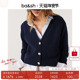 2件8折 bash冬法式 V领花朵扣通勤针织开衫 长袖 外套1H23CLAP