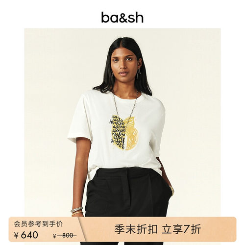卫衣常规法式短袖ba&sh印花