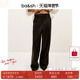 董璇同款 装 bash春季 法式 复古深棕裤 亮面阔腿宽松长裤 1H25RAMI