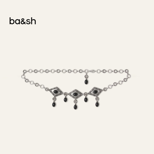 bash2026新款复古重工吊坠腰链女款银色金属链条装饰腰饰2H26BARN