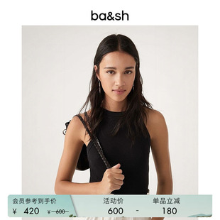女款 bash夏季 工字针织背心修身 内搭吊带无袖 上衣1E23CALI 打底衫