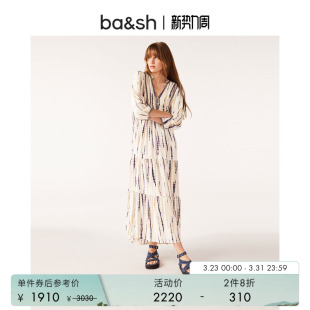 波西米亚风扎染法式 bash春季 休闲印花连衣裙1E24ISOL 2件8折