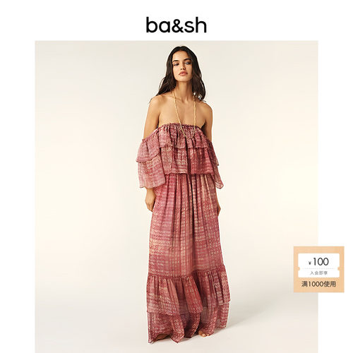 bash2025夏季新款薄纱连身裙1H25ROBB