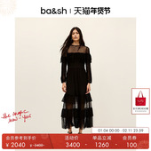 波点透视蛋糕裙长袖 连衣裙长裙1H25RITA bash春季 法式 季 末终折