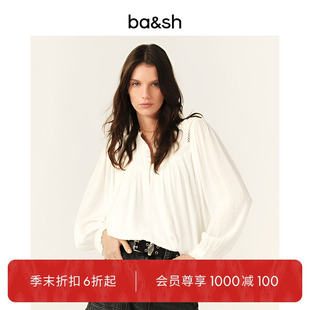 優(yōu)雅云朵花邊領(lǐng)上衣襯衫 1E25PINT 夏季 bash2025新款 季 末折扣