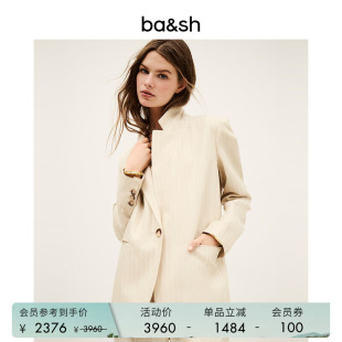 女西装 外套1E25POY 简约廓形竖条纹设计极简主义通勤正装 bash春季