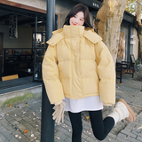 新款大货25冬季新款鹅黄色90绒羽绒服C021-3077-P320控488，女装羽绒服，2C021