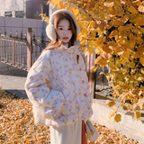 数据好3天出粉色立体印花刺绣花苞羽绒服90绒C021-3167-P285控428，女装羽绒服，2C021