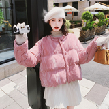 【大货】圆领飘带2色短款90绒羽绒服C021-3195-P285控428，女装羽绒服，2C021