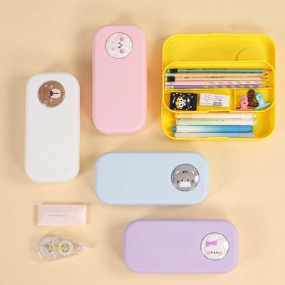 双层铅笔盒女孩一年级大容量简约笔袋儿童小学生实用型文具盒男孩