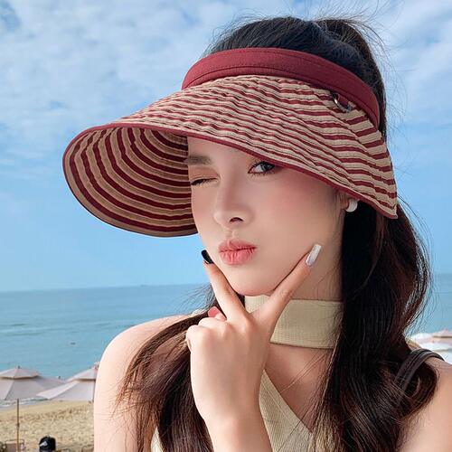 韩版太阳帽子女发箍款空