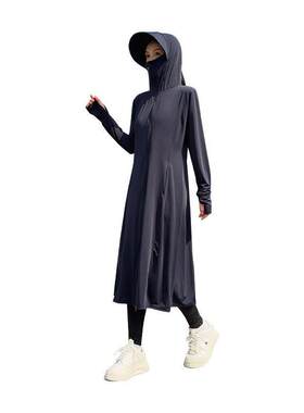 冰丝防晒衣女夏2024新款防紫外线韩版薄纱防晒服全身长款修身外套