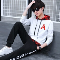 Áo len nam cho bé trai trùm đầu phù hợp với mùa thu áo khoác lỏng nam phiên bản Hàn Quốc của xu hướng học sinh thể thao mùa thu - Áo len ao khoac hoodie