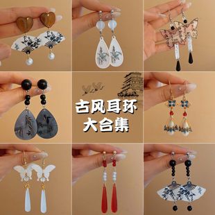 滴油莲花珍珠耳钉轻奢宫廷风气质耳环百搭高级感国潮耳饰女 新中式