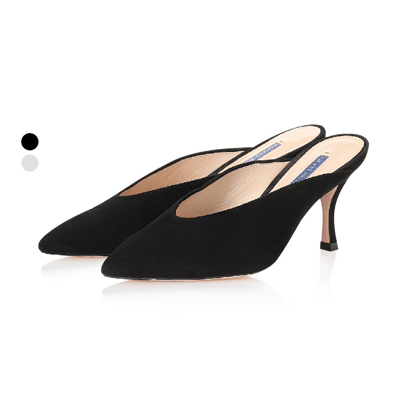 stuart weitzman/sw穆勒鞋女士时尚夏季黑色高跟鞋 lulah